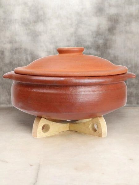Ecocraft India Special Red Clay Handi with Lid
