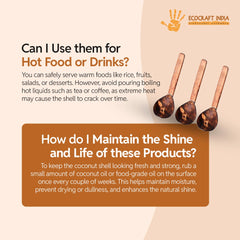 Ecocraft India Coconut Shell Ladle – Natural, Organic & Handmade