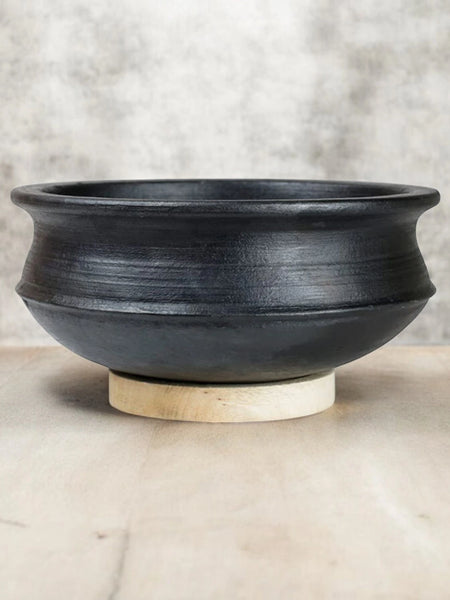 Ecocraft Earthen Biryani Pot Black