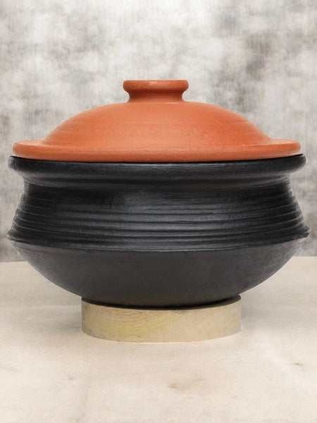 Ecocraft Earthen Biryani Pot Black