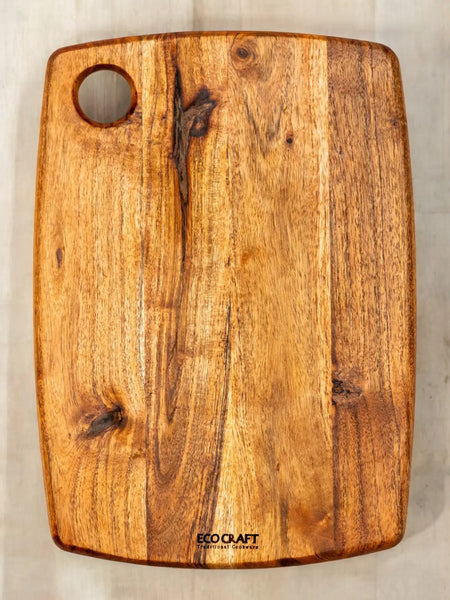 Ecocraft Acacia Wood Cutting & Serving Board – Curved Design