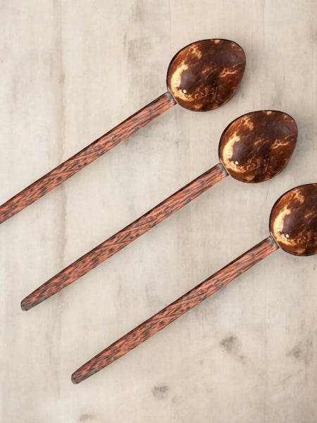Ecocraft Coconut Shell Tea Spoons – Pack of 3