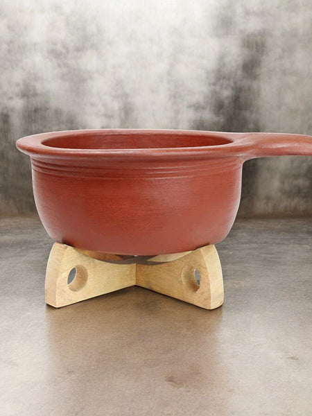 Ecocraft Red Clay Serving Pot with Handle