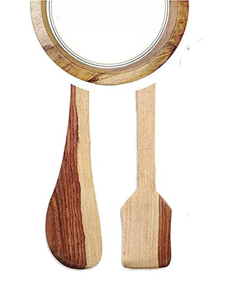 Ecocraft Wooden Cookware Ring with Natural Wooden Spatulas
