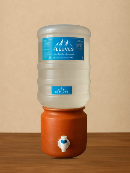 Ecocraft Handmade Clay Water Dispenser 5 liter – Natural Earthen Pot for Cool & Healthy Drinking Water