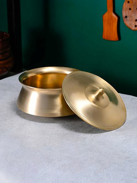 Ecocraft Kansa Serving Handi – Matte Finish Traditional Cookware for Cooking & Serving