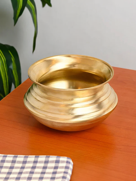 Ecocraft Handcrafted Bronze Pot – Traditional Kerala Oodu Kalam