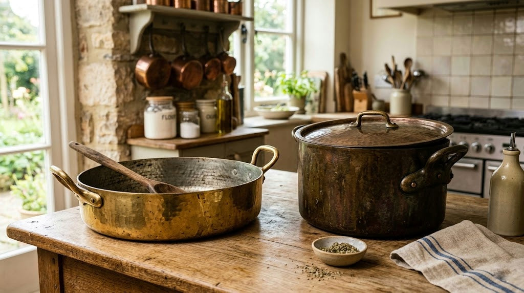 Difference between Brass and Bronze Cookware Source AI 