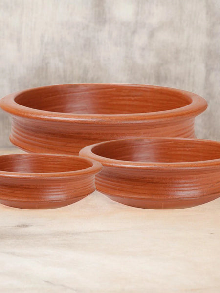 Ecocraft Red Clay Pot Set (1,2,3 litres)
