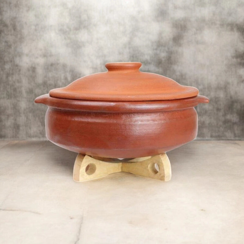 Ecocraft India Special Red Clay Handi with Lid