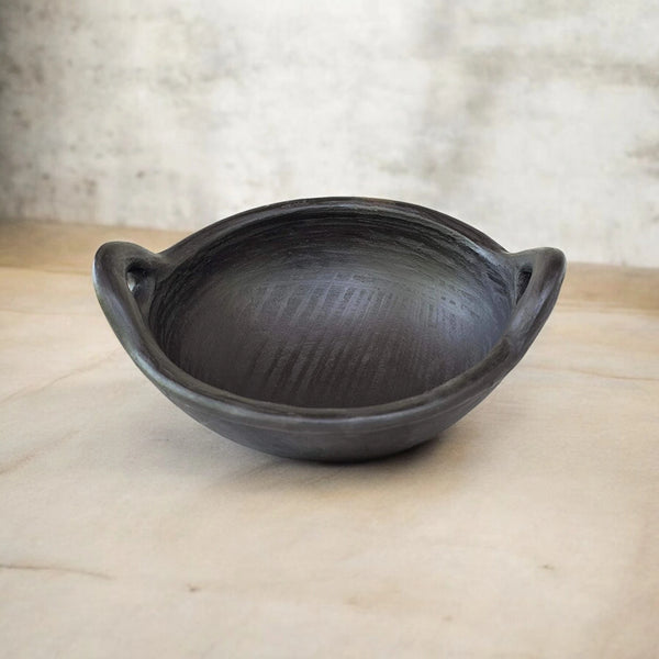 Ecocraft Black Clay Pottery / Earthen Kadai