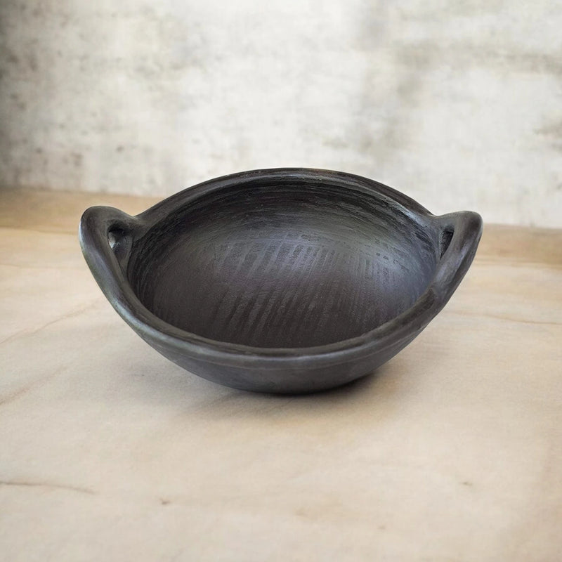 Ecocraft Black Clay Pottery / Earthen Kadai