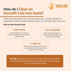 Ecocraft Cast Iron Appam Chatti with Lid – Traditional Palappam Pan