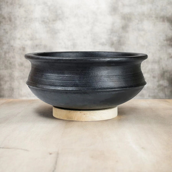 Ecocraft Earthen Biryani Pot Black