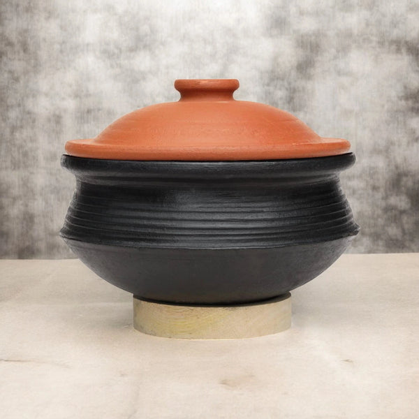 Ecocraft Earthen Biryani Pot Black