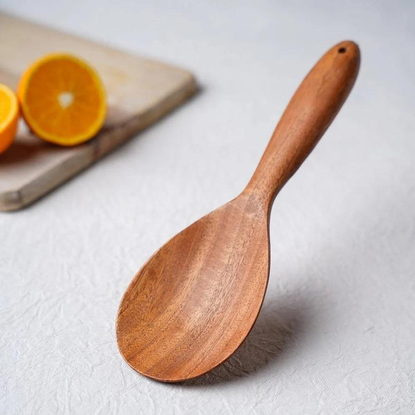 Ecocraft Neem Wood Cooking Spoon – Serve (25 cm | Handmade)