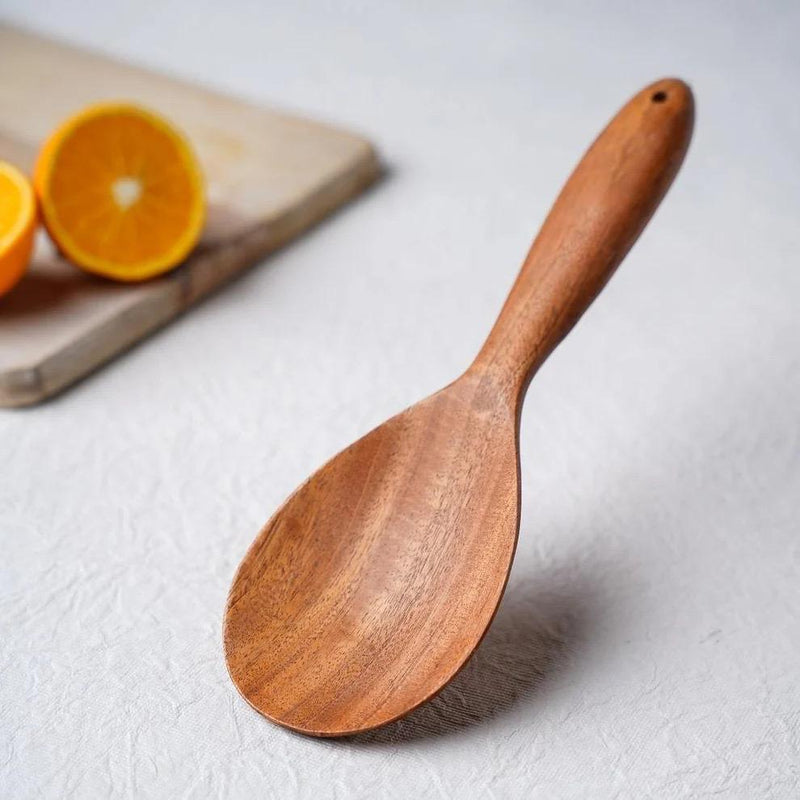 Ecocraft Neem Wood Cooking Spoon – Serve (25 cm | Handmade)