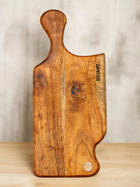 Ecocraft Acacia Wood Cutting Board – Rectangular with Handle