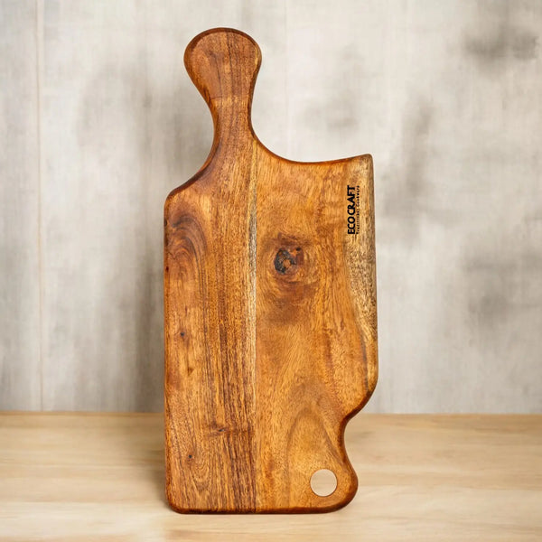 Ecocraft Acacia Wood Cutting Board – Rectangular with Handle