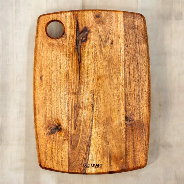 Ecocraft Acacia Wood Cutting & Serving Board – Curved Design