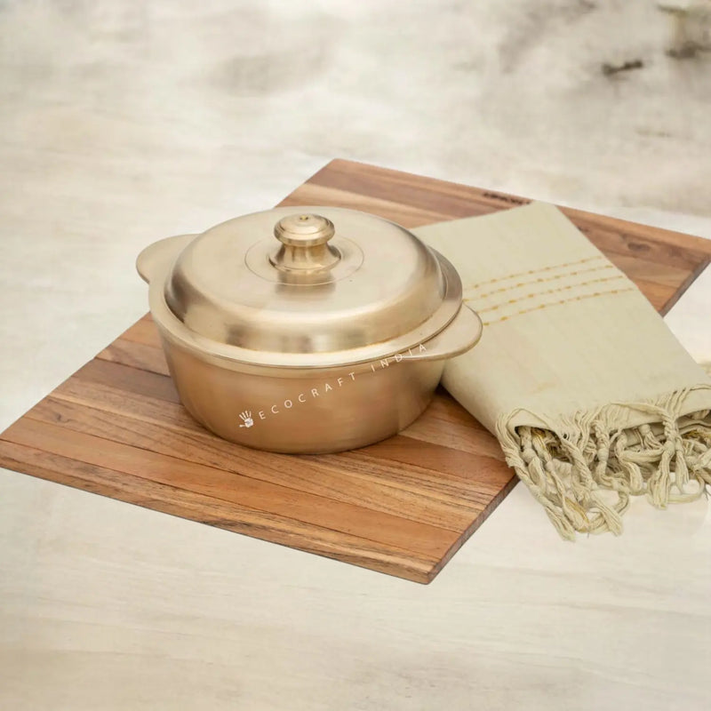 Ecocraft Bronze Handi Pot with Lid – Premium Traditional Cooking & Serveware
