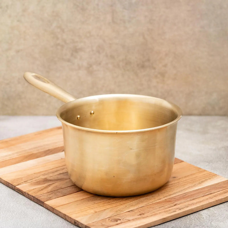 Ecocraft Bronze Milk Sauce Pan – Traditional Kansa Cookware 1