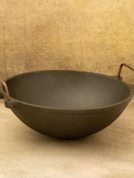 Ecocraft Cast Iron Kadai – Pre-Seasoned Traditional Indian Cooking1