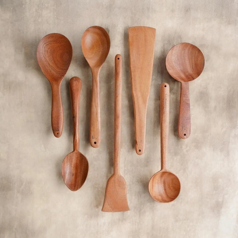 Traditional Feast Combo – Bronze Pana (Vengala Chatti), Bronze Serving Handi & Natural Wood Spoon