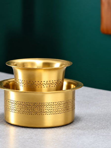 Ecocraft Premium Brass Tumbler & Davara Set (Matt Designed) – Elegant, Durable & Traditional Drinkware