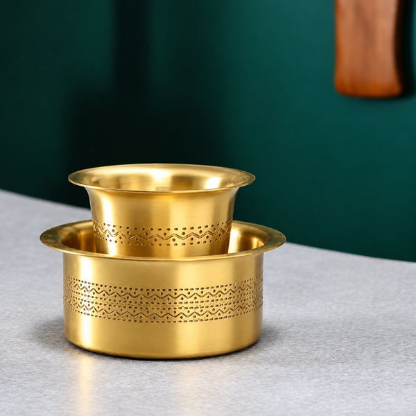 Ecocraft Premium Brass Tumbler & Davara Set (Matt Designed) – Elegant, Durable & Traditional Drinkware