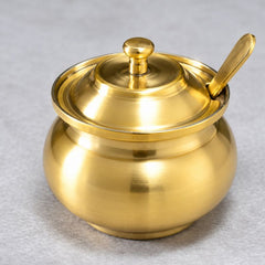Premium Brass Ghee Pot Online – Traditional Design, Matte Finish