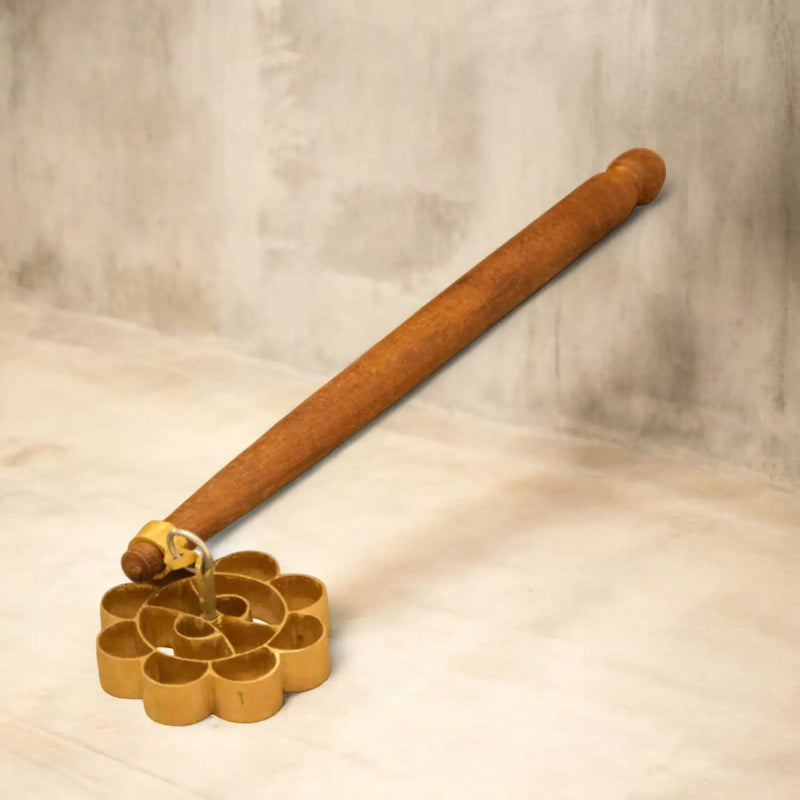 Handcrafted Bronze Achappam Mould – Traditional South Indian Snack Maker