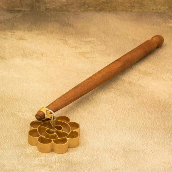 Handcrafted Bronze Achappam Mould – Traditional South Indian Snack Maker 1