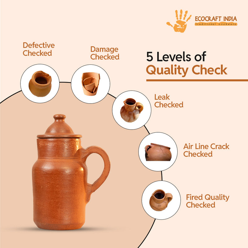 Ecocraft Clay Jug – Handmade Premium Model (1.5 Liters)