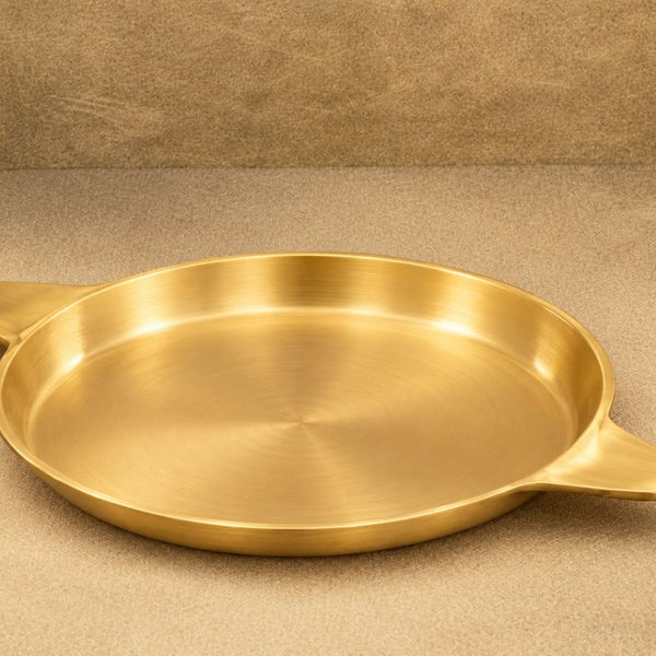 Premium Bronze Fry Pan – Flat Bottom, Seasoned & Non-Stick