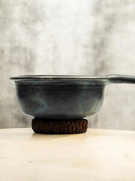 Ecocraft Black Clay Serving Pot with Handle
