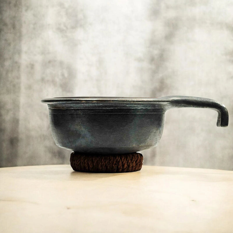 Ecocraft Black Clay Serving Pot with Handle