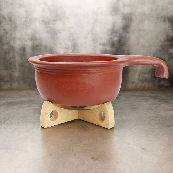 Ecocraft Red Clay Serving Pot with Handle