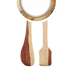 Ecocraft Wooden Cookware Ring with Natural Wooden Spatulas