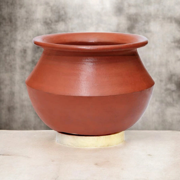 Handmade Red Clay Pot – 3 Liter Earthen Cookware
