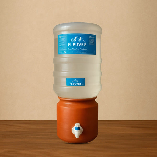 Ecocraft Handmade Clay Water Dispenser 5 liter – Natural Earthen Pot for Cool & Healthy Drinking Water