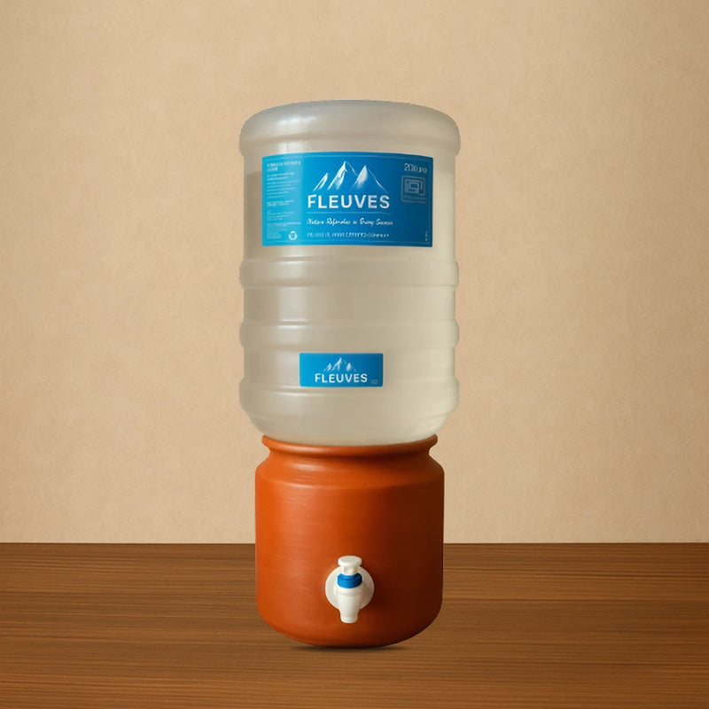 Ecocraft Handmade Clay Water Dispenser 5 liter – Natural Earthen Pot for Cool & Healthy Drinking Water