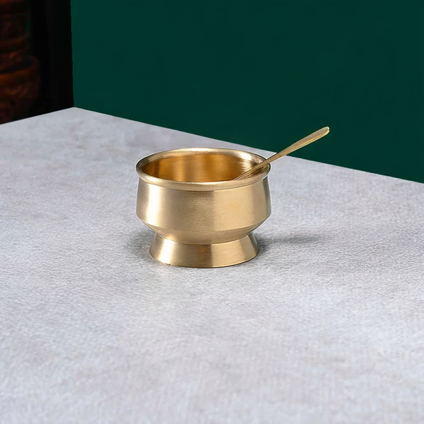 Ecocraft Bronze Ice Cream Cup with Spoon – Premium Dessert Set
