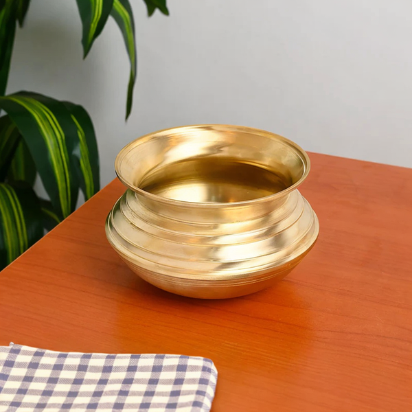 Ecocraft Handcrafted Bronze Pot – Traditional Kerala Oodu Kalam